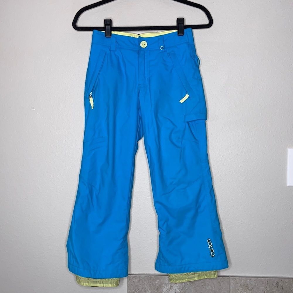 Burton Kids Bright Blue Snow Pants with Lime Accents